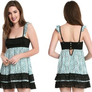 Hot topic Alice in Wonderland slip ruffle pajama dress